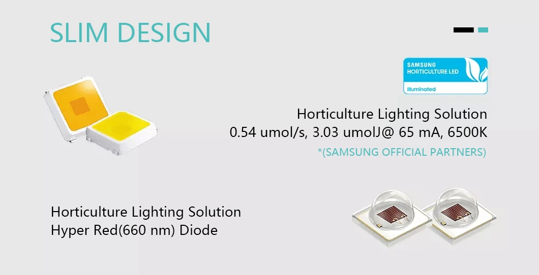 Hortione Quantum Board 200W Smart Control Dimmable Best in Field LED Grow Light Dlc Approved Full Spectrum Efficacy up to 2.7 Umol/J